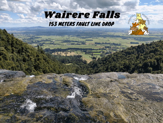 Wairere Falls 153 meters fault line drop